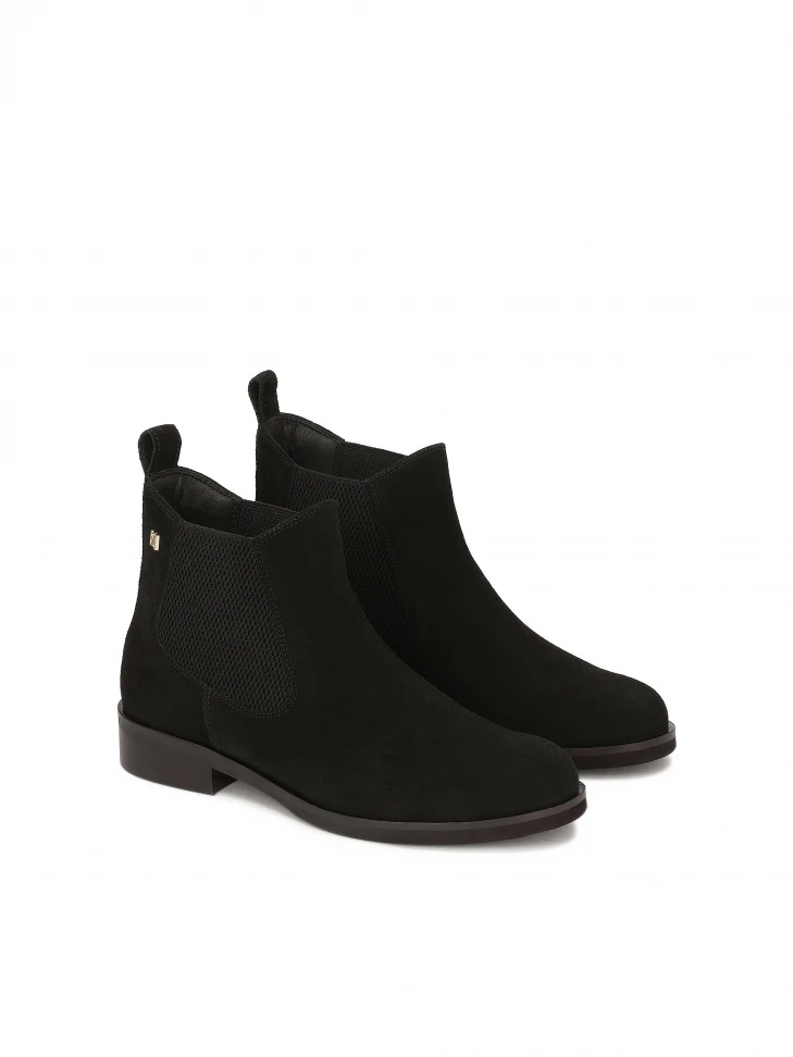 Kazar Black Suede Chelsea Boots
