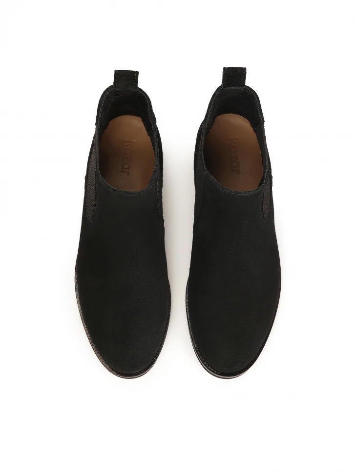 Kazar Black Suede Chelsea Boots