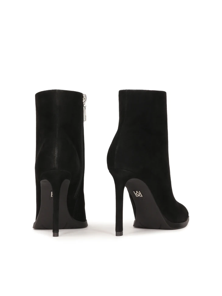 Kazar Black Suede High-heeled Boots
