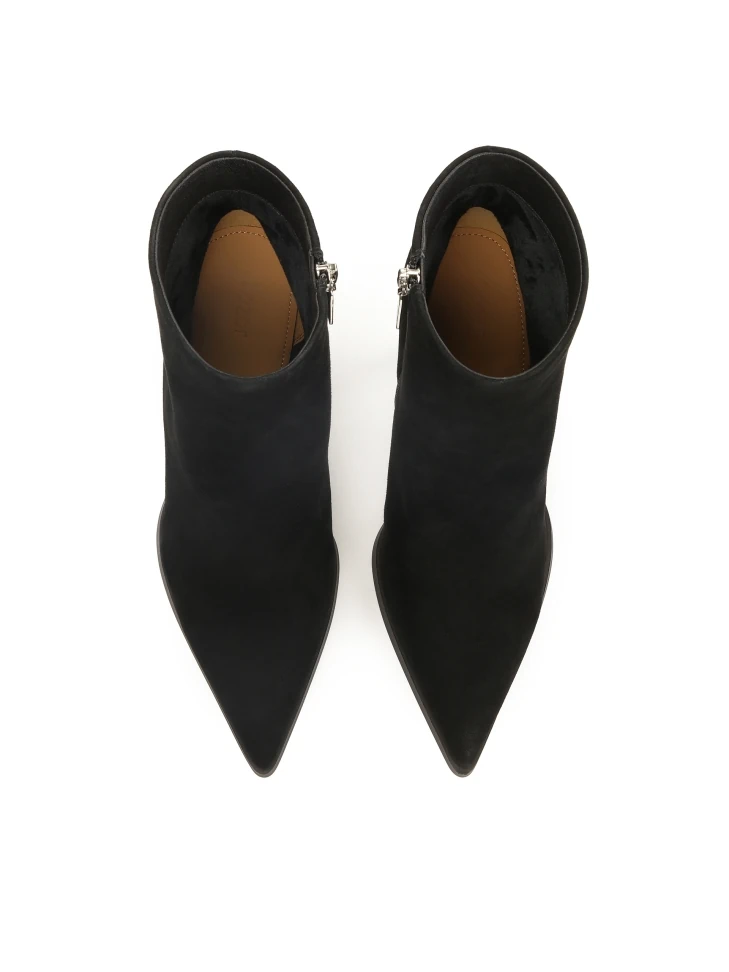 Kazar Black Suede High-heeled Boots