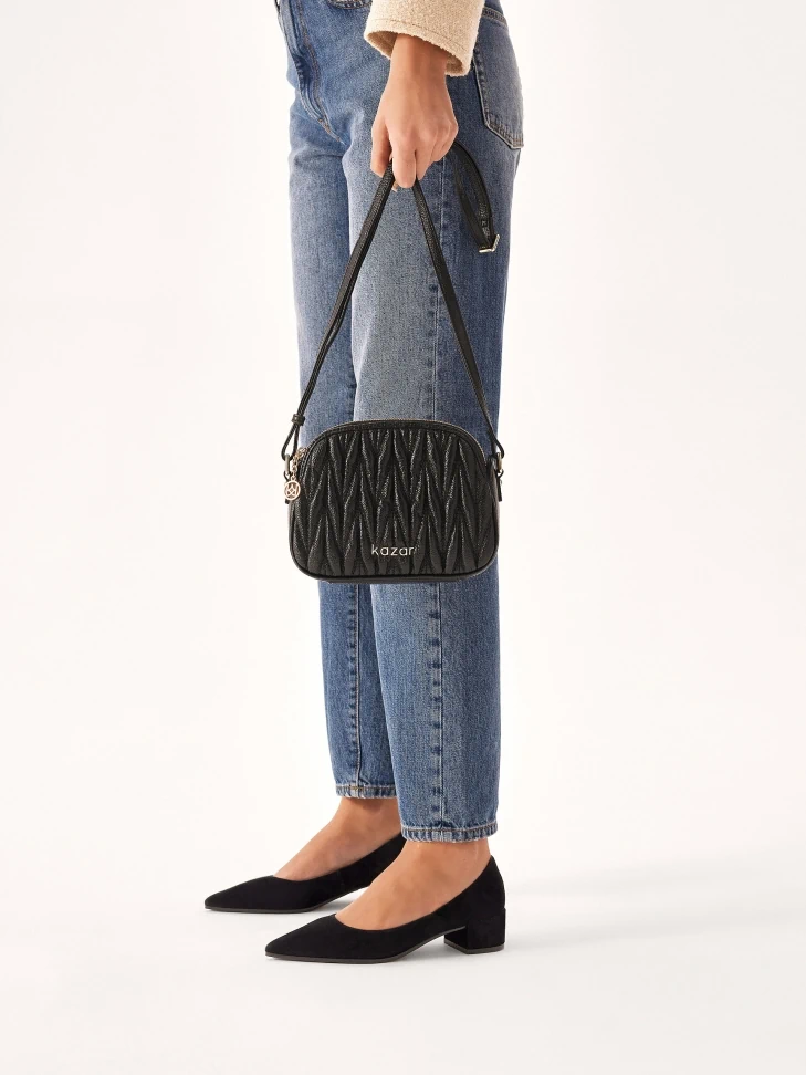 Kazar Black Suede Low-heeled Pumps