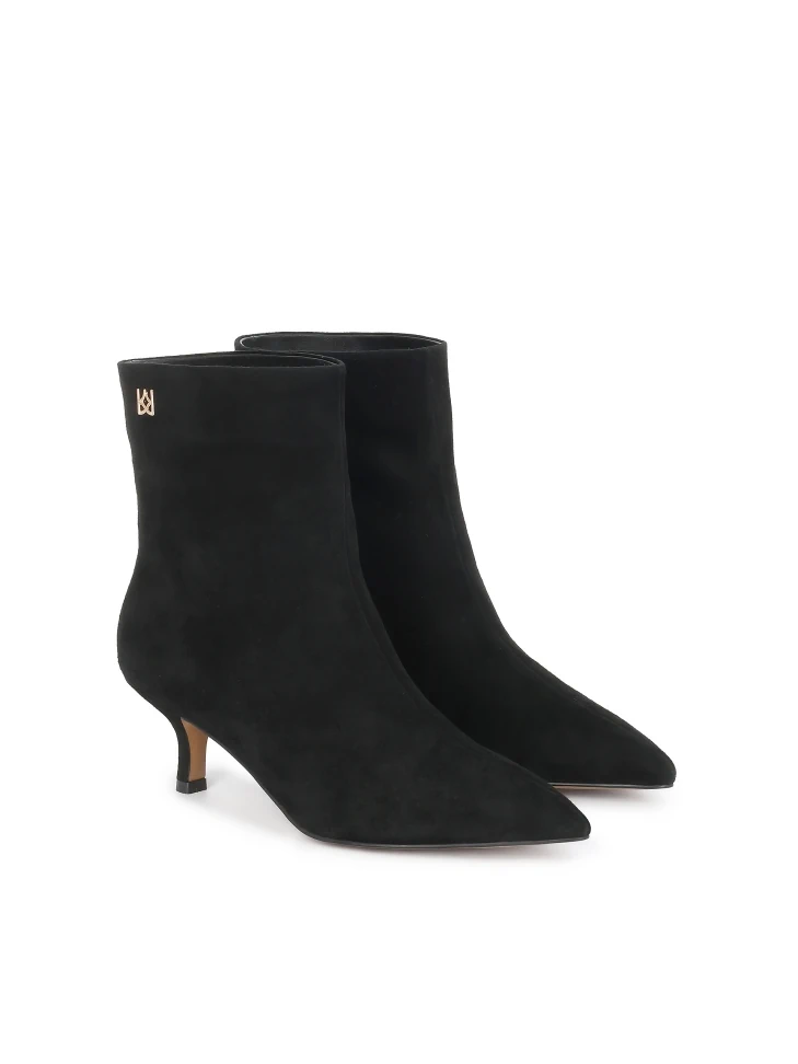 Kazar Black Suede Monogrammed Boots From KAZAR