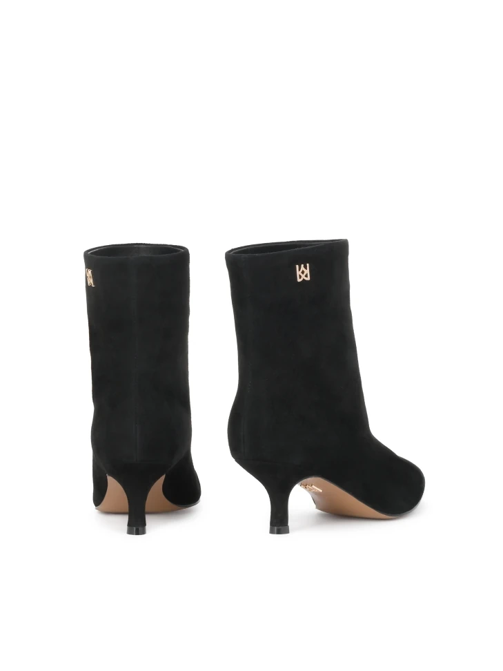 Kazar Black Suede Monogrammed Boots From KAZAR