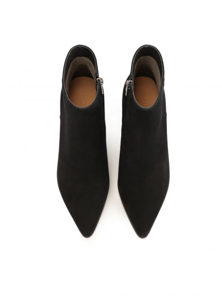 Kazar Black Suede Pointed-toe Boots