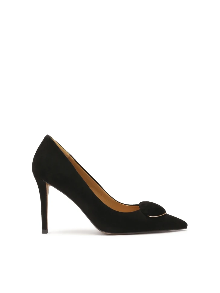 kazar Black suede pumps with embellishment
