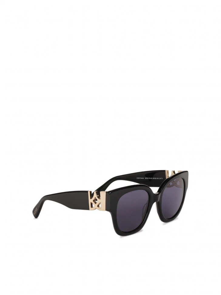 Kazar Black Sunglasses With Decorated Temples