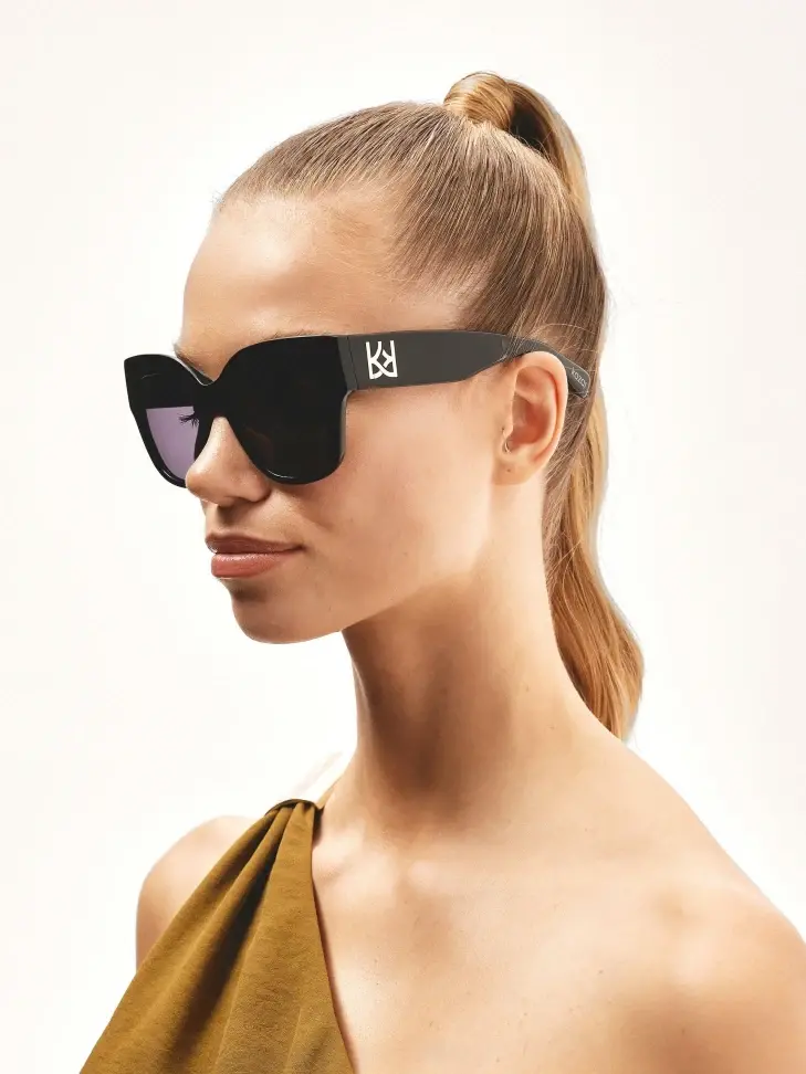 Kazar Black Sunglasses With Monograms