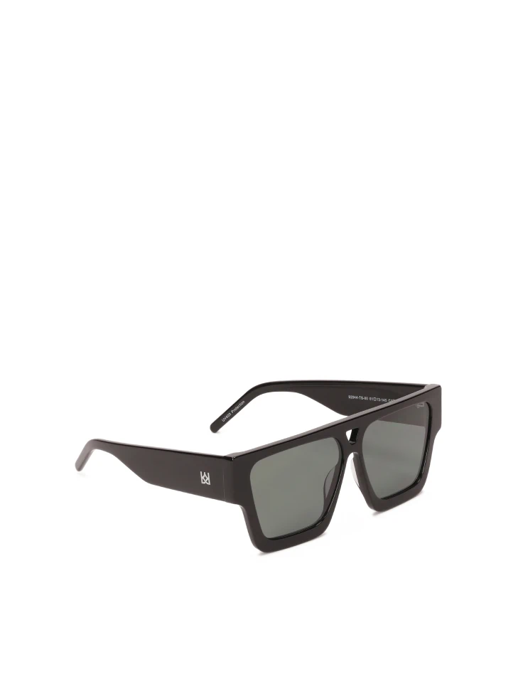 Kazar Black Sunglasses With Thick Frame