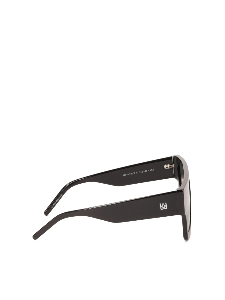 Kazar Black Sunglasses With Thick Frame