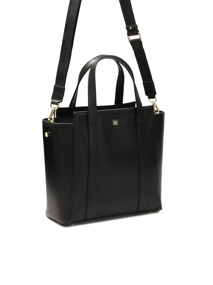 Kazar Black Trapeze-shaped Shoulder Bag