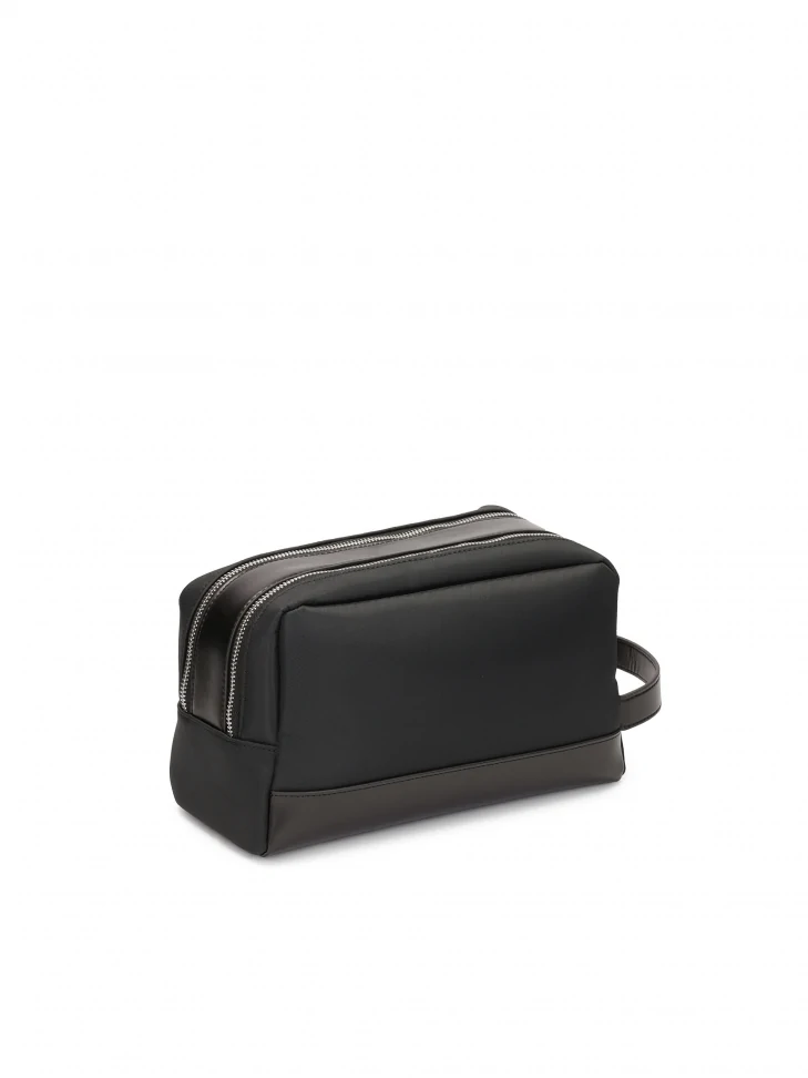 Kazar Black Two-compartment Cosmetic Bag