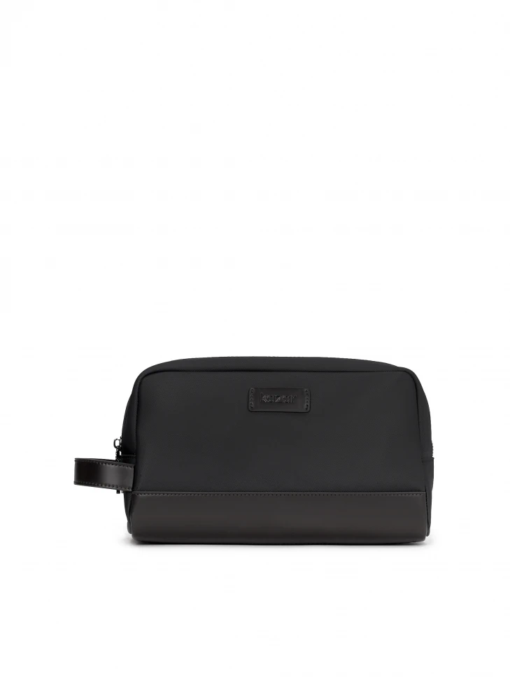 kazar Black two-compartment cosmetic bag