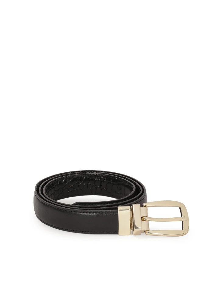 Kazar Black Two-sided Leather Belt