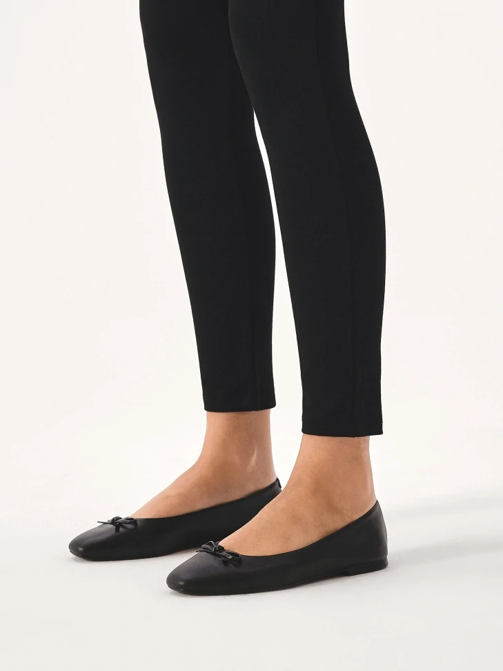 Kazar Black Versatile Leather Ballerinas
