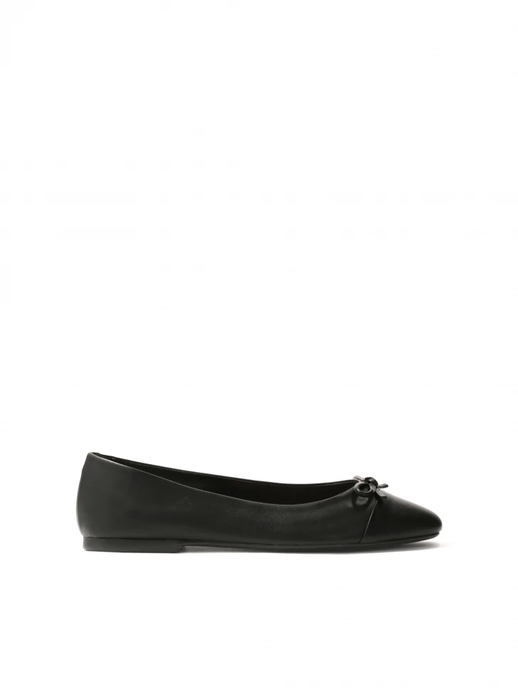 kazar Black versatile leather ballerinas