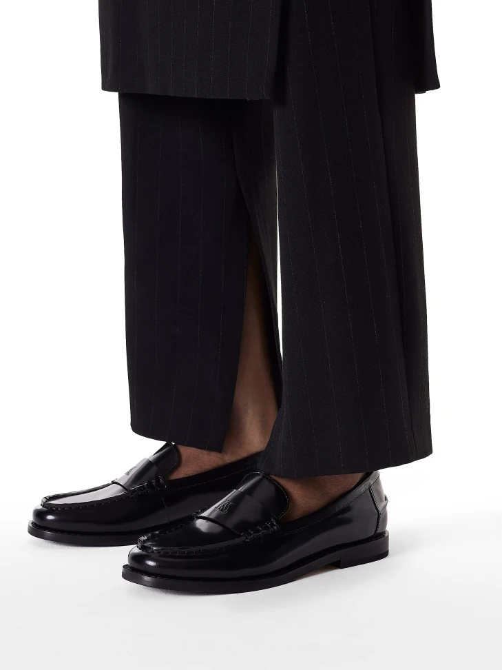 Kazar Black Versatile Slip-on Loafers