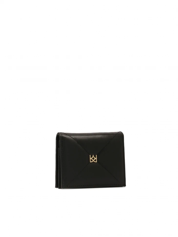 Kazar Black Wallet With A Regular Shape