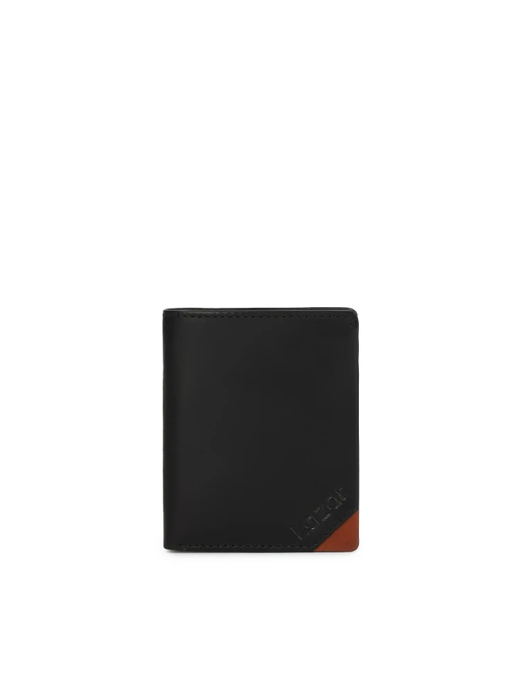 kazar Black wallet with brown insert
