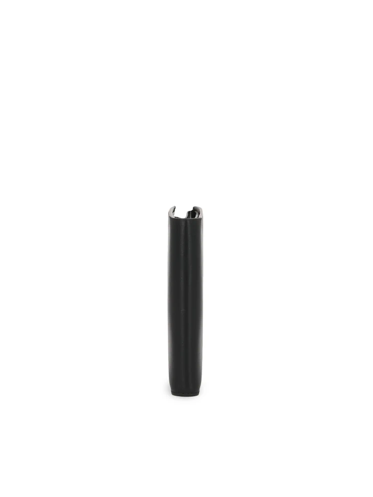 Kazar Black Wallet With Gray Interior