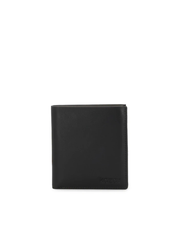 kazar Black wallet with gray interior