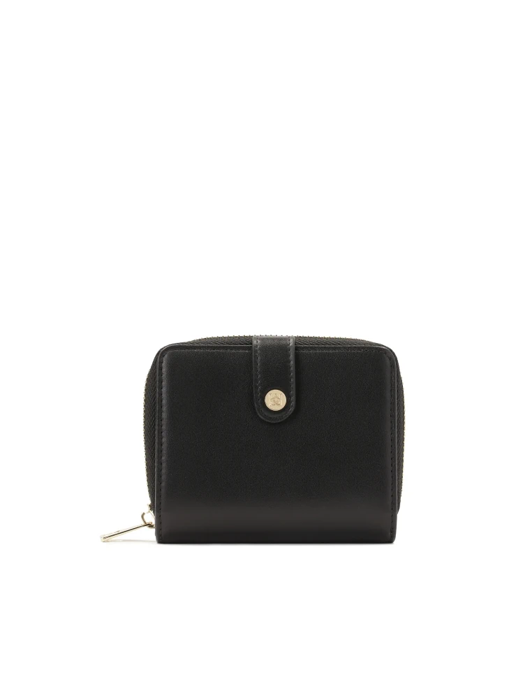 Kazar Black Wallet With Two Compartments