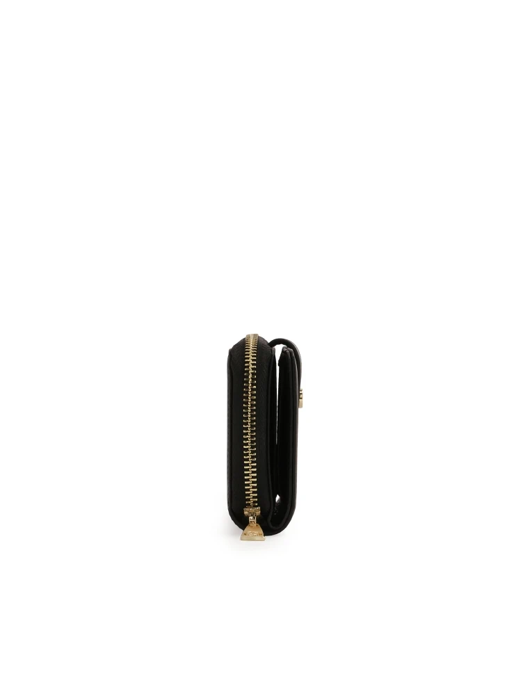 Kazar Black Wallet With Two Compartments