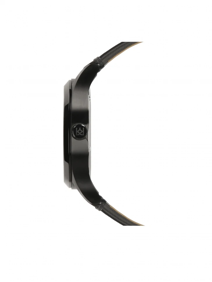 Kazar Black Watch On A Leather Strap