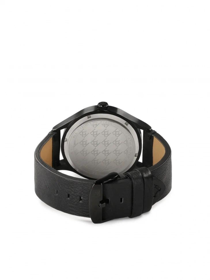 Kazar Black Watch On A Leather Strap