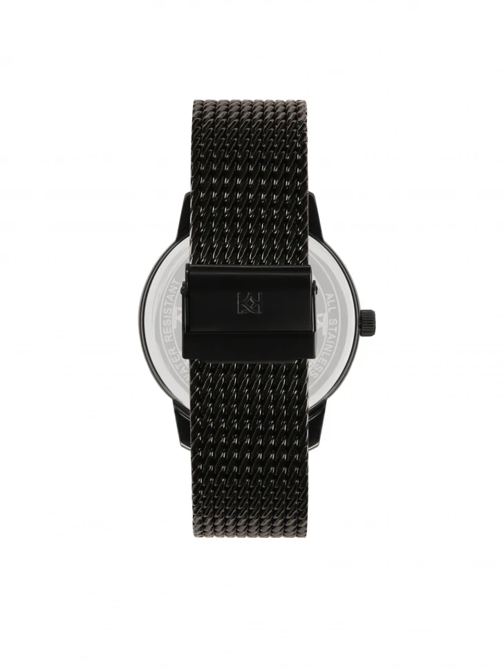 Kazar Black Watch On Mesh Bracelet