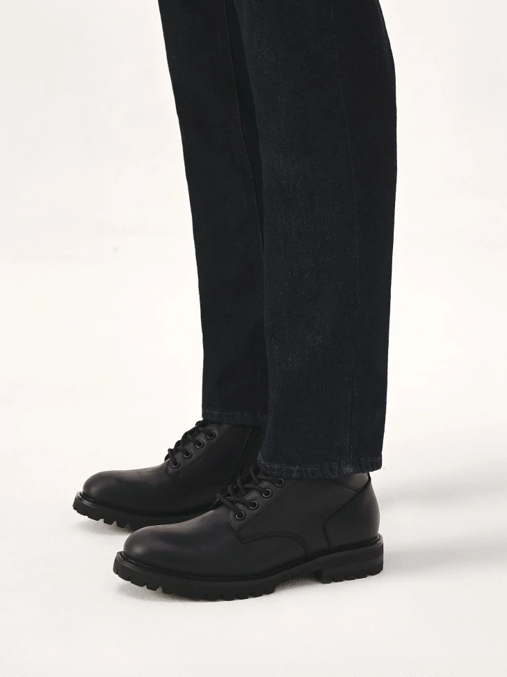 Kazar Black Waterproof Leather Boots