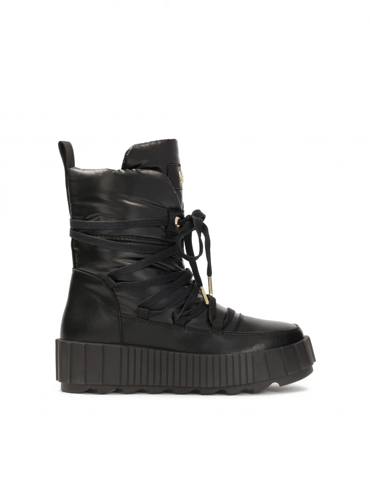 kazar Black women's snow boots on a thick sole