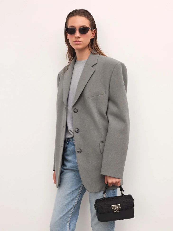 Kazar Black Zebra Pattern Bristle Handbag