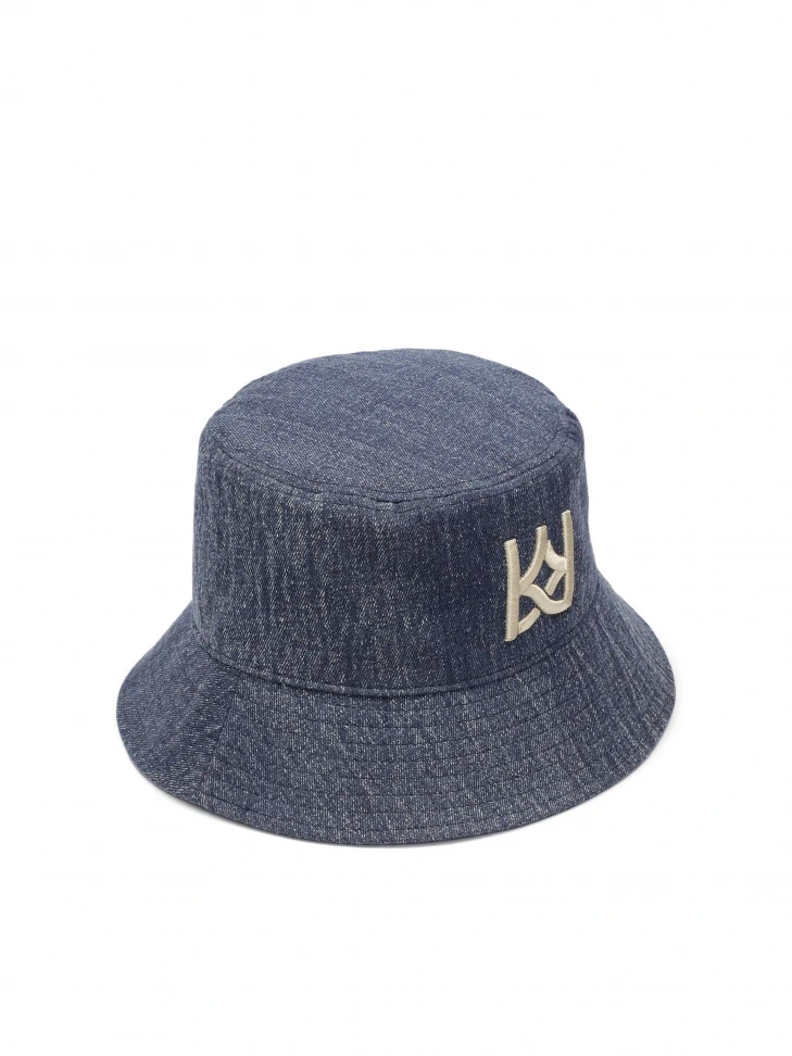 Kazar Blue Denim Fabric Bucket Hat