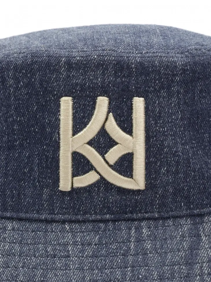 Kazar Blue Denim Fabric Bucket Hat