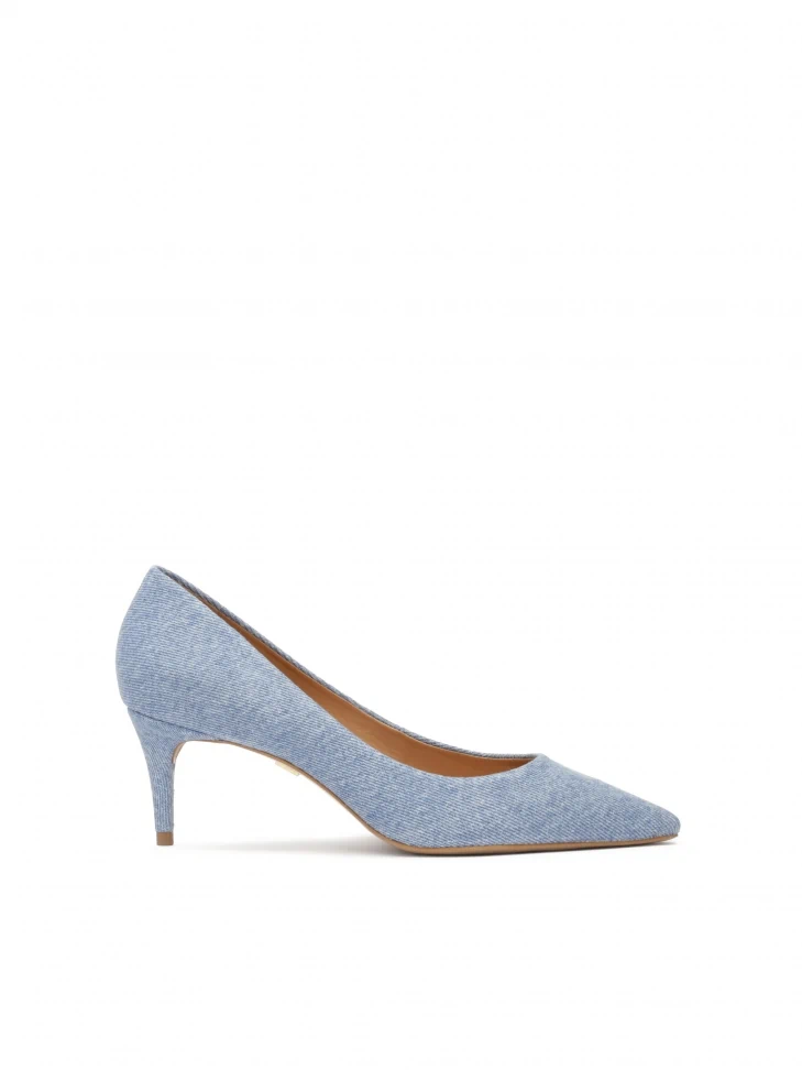 kazar Blue denim fabric pumps