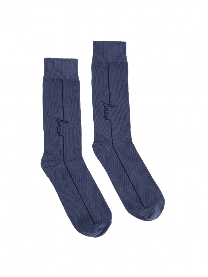 Kazar Blue Men's Socks Made Of Soft Cotton