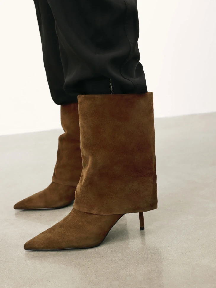 Kazar Booties With Upper Falling On The Heel