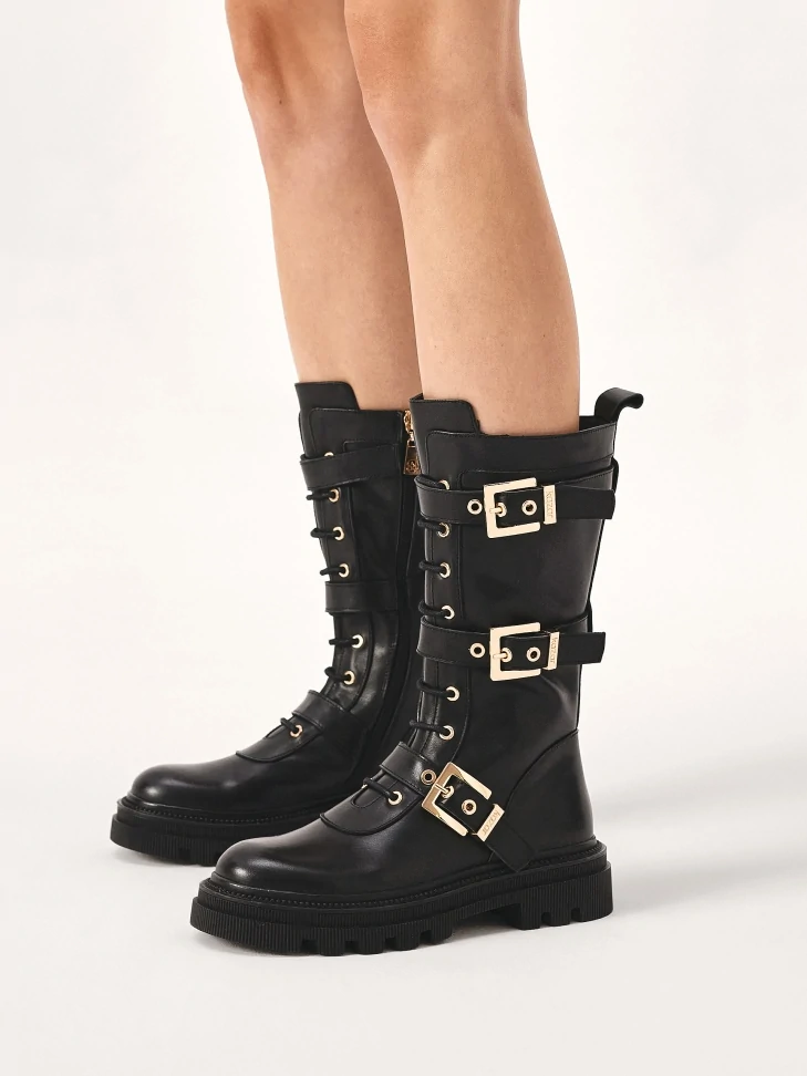 Kazar Boots With High Upper And Solid Sole