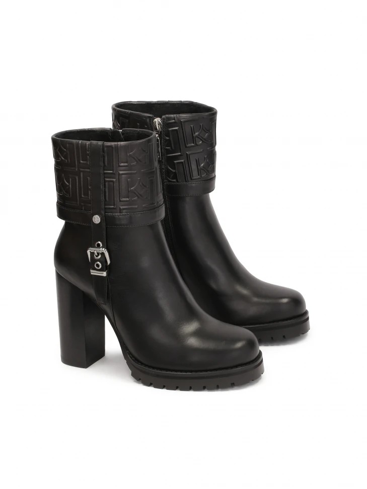 Kazar Boots With Turned Up Decorated Upper