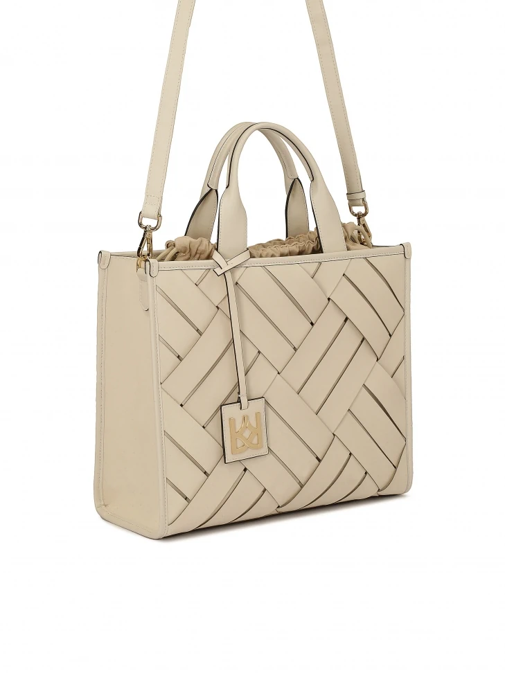Kazar Braided Leather Tote Bag