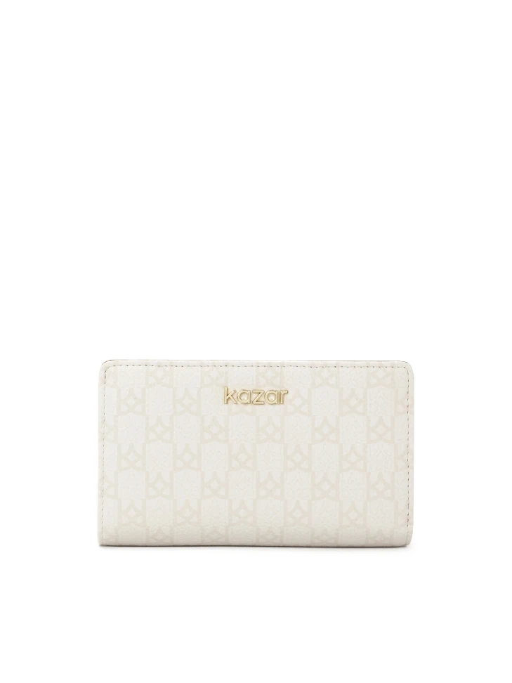 kazar Bright patterned wallet with brown interior
