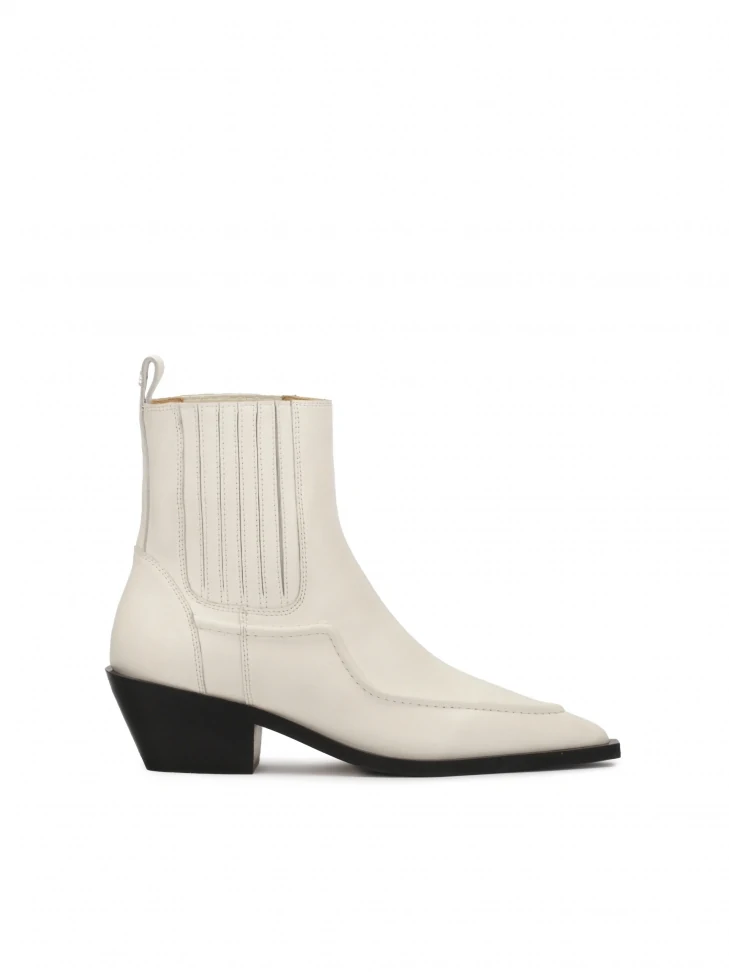 kazar Broken white leather cowboy boots