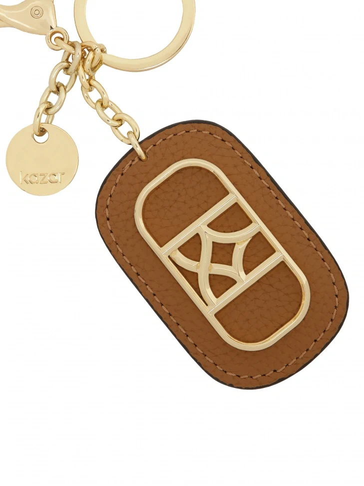 Kazar Bronze Key Ring With Large KAZAR Monogram