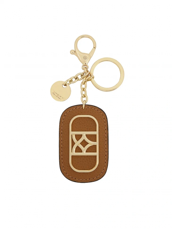 kazar Bronze key ring with large KAZAR monogram
