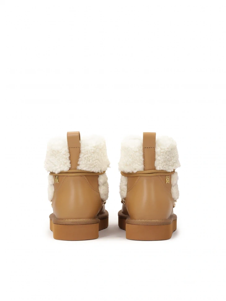 Kazar Brown And Cream Women's Snow Boots