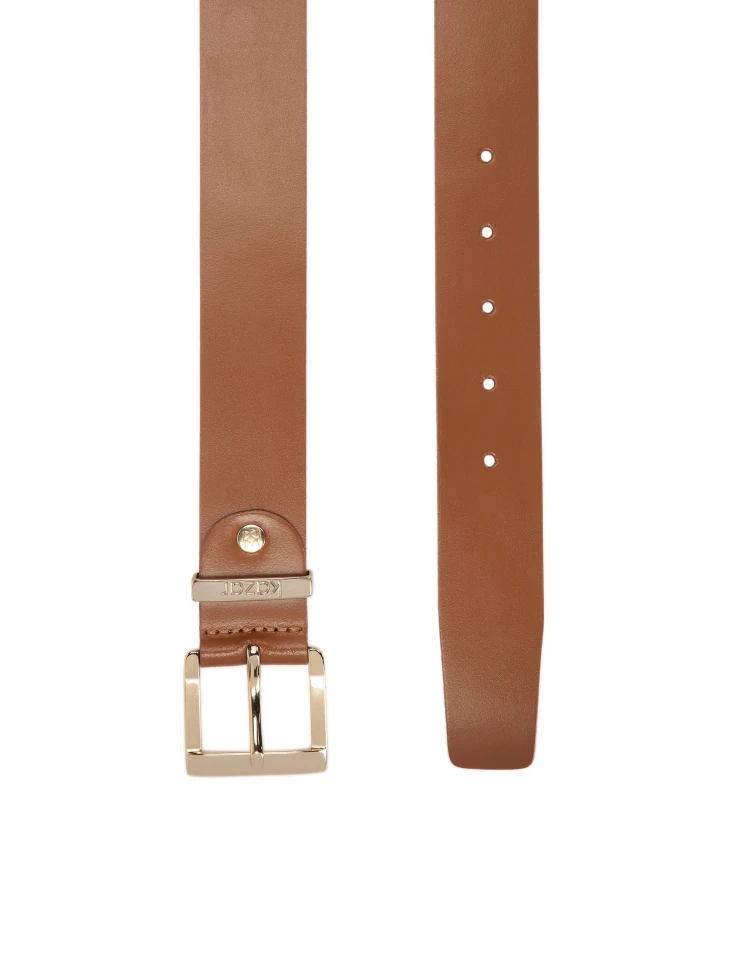 Kazar Brown Belt With Square Buckle