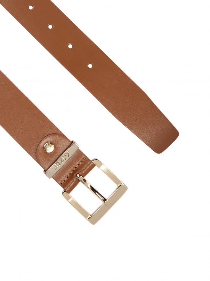 Kazar Brown Belt With Square Buckle