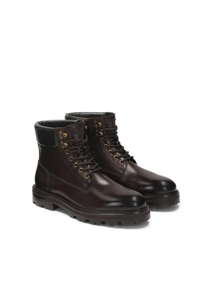 Kazar Brown Boots On Trep Sole