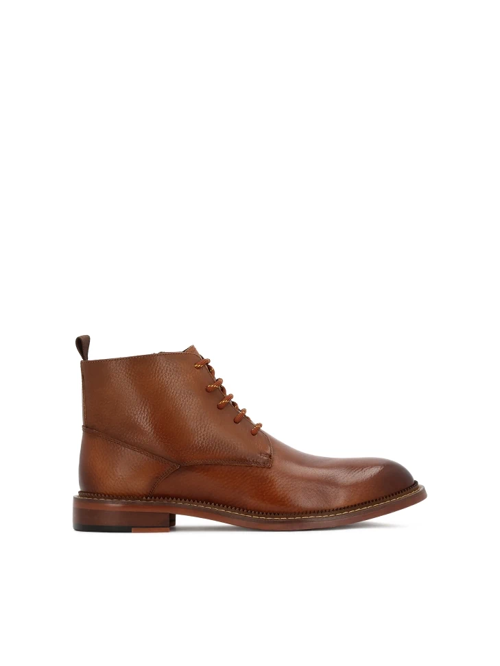 kazar Brown boots with zipper and lacing