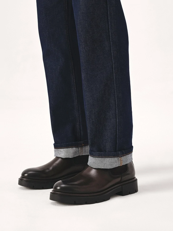 Kazar Brown Chelsea Boots With A Thick Sole